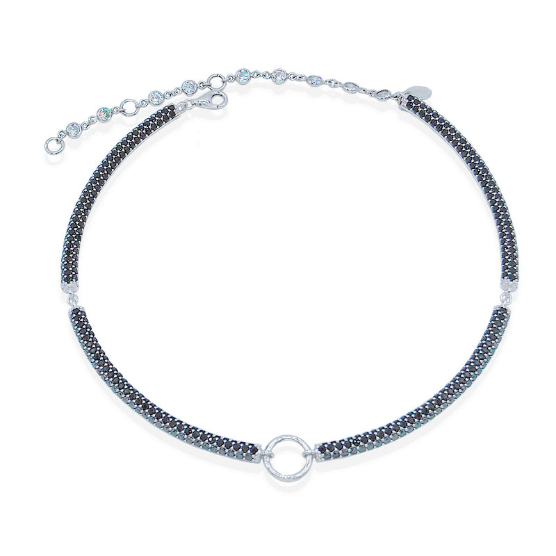 EOS Choker Schwarz/Silber